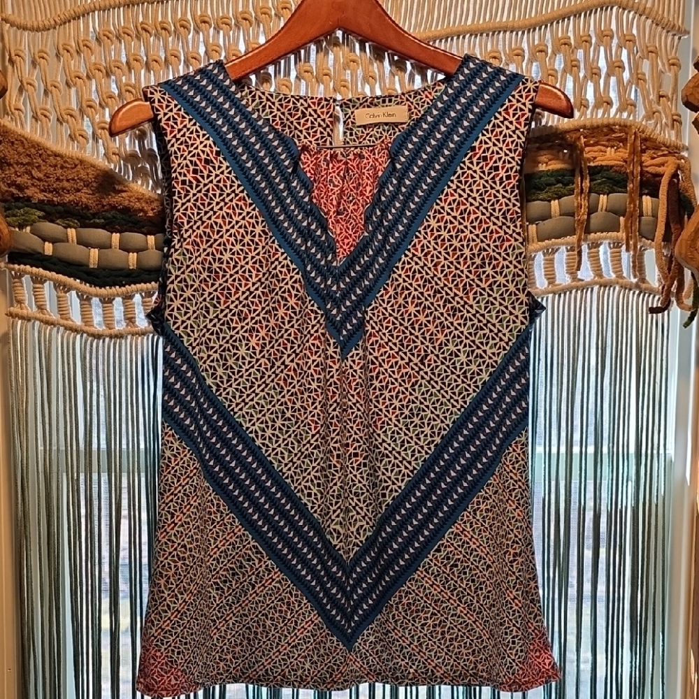 Calvin Klein Multicolor Geometric V-Neck Camisole